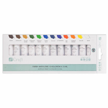 Acrylfarbenset - 12 Farben x 12 ml